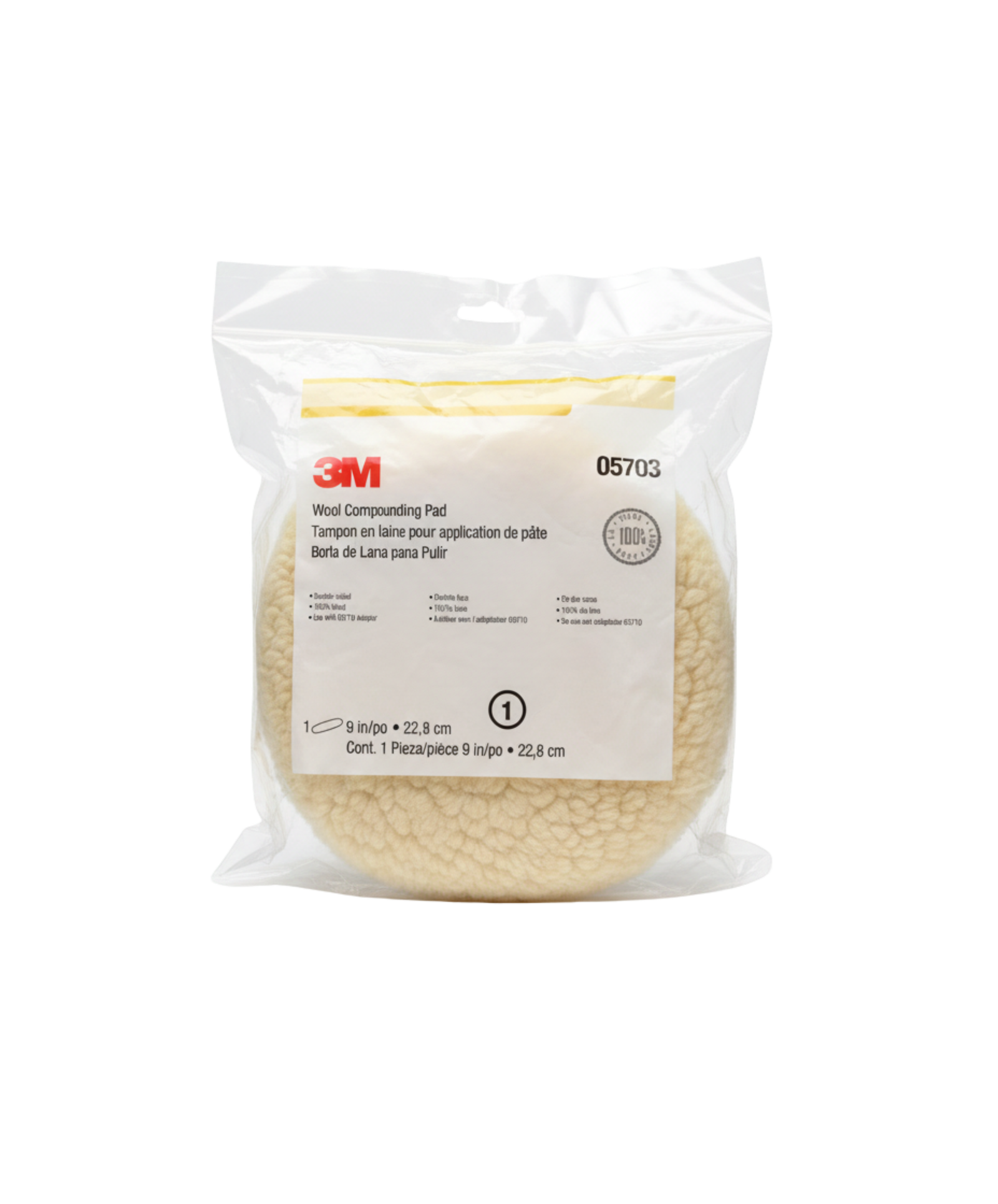 3M SUPERBUFF™ III BORLA DE LANA DOBLE CARA 9PULG 05703